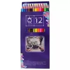 مدادرنگ ام کیو 12 رنگ شش گوش مقوایی MQ