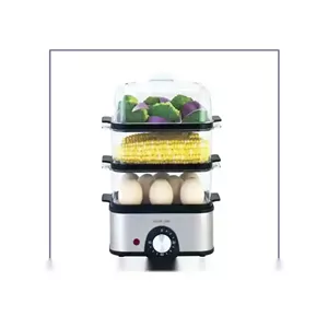 دستگاه بخار پز گرین لاین Green Lion 3-Tier Egg CookerVegetable Steamer 500W GN3TREGGCKGY