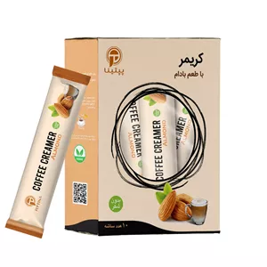 کریمر غیرلبنی با پودر شیر بادام بدون شکر و شیرین شده با استویا پپتینا - 80 گرم بسته 10 عددی