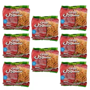 نودل نیمه آماده با طعم مرغ و گوجه هاتی کارا - 77 گرم - بسته 40 عددی