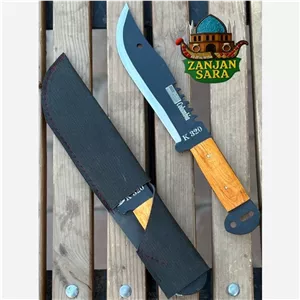 چاقو شکاری فولاد رمبو تیغه رنگی k320 زنجان