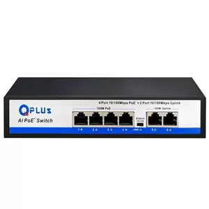 سوییچ 4 پورت POE کیو پلاس PL-P4002