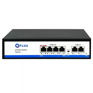 سوییچ 4 پورت POE کیو پلاس PL-PH4002
