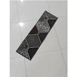 گبه پرزدار رو پله ای دودی طوسی