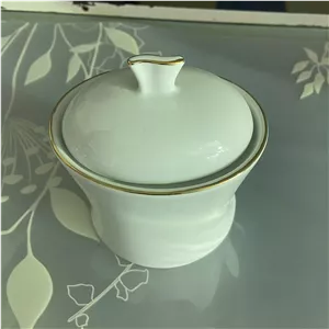 قندان چینی لب طلا دیپلمات 2عددی(پسکرایه)