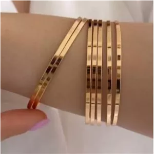 النگو آینه ای ysx اصل براق و کپی طلا کد 700