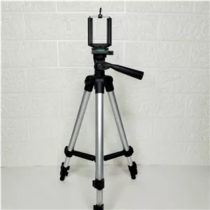 سه پایه تاشو با قابلیت فیلمبرداری به صورت افقی 360 درجه به همراه تراز حرفه ای مناسب موبایل و دوربین (پس کرایه) 