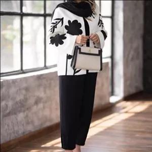 ست مانتو شلوار زنانه مدل برگ ارسال رایگان 