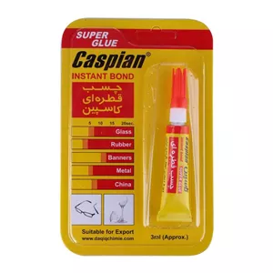 چسب قطره ای کاسپین مدل super glue حجم 3 گرم بسته 12 عددی