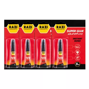 چسب قطره ای رازی مدل 104 حجم 3 میلی لیتر بسته 4 عددی