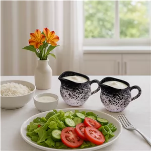 سس خوری سرامیکی بومی مدل ماربل مجموعه 2 عددی