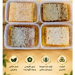 عسل مومدار طبیعی (عسل با موم، عسل شانه، عسل کندو) کوهستان