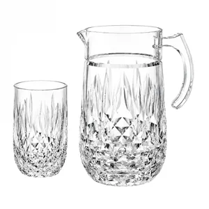 پارچ و لیوان شیشه و بلور اصفهان مدل ناروا