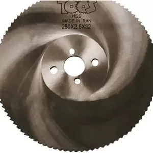 تیغ اره دیسکی آب صابونی آهن بر توس 250x2.5xZ200 (کد 1)