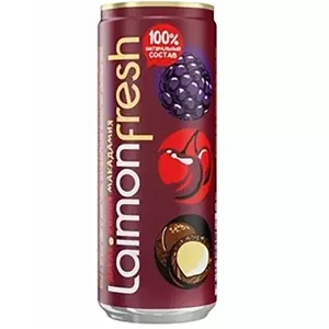 خرید آبمیوه گازدار با طعم شاه توت لایمون فرش 330 میلی لیتریLaimon Fresh Lemon Black Berry