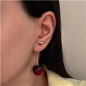 گوشواره مینیمال طرح آلبالو