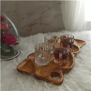 سینی روستیک چوبی لاکچری