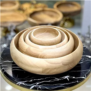 کاسه چوبی تریتی treeti روشن مجموعه 4 عددی کد 6001