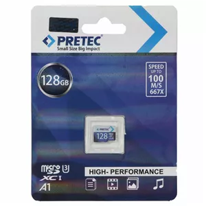 Pretec MicroSDHC U3 667X 100Mb s - 128GB - (گارانتی فراگامان)