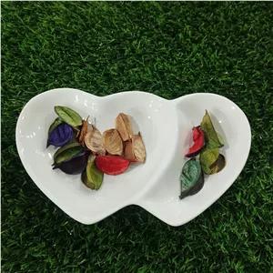 مزه خوری سرامیکی دو خانه(بسته 6 عددی)