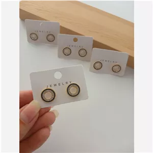 گوشواره دایره کریستال 