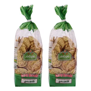 نان خشک چیپسی کنجدی هم دانه - 230 گرم بسته 2 عددی