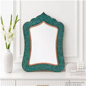 فیروزه کوبی آینه مستطیل50 سانتی صنایع دستی پرنسا