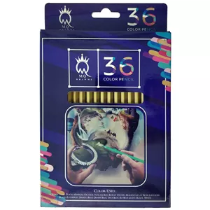 مداد رنگی ام کیو 00036G 36 رنگ 7 میلیمتر مقوایی دائمی