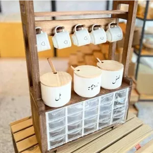 باکس چوبی به همراه فایل اویز لیوان دار بزرگ (پست پیشتاز پس کرایه)