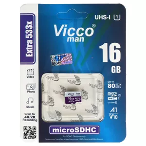 رم Vicco man microSDHC UHS-I EXTRA 533X-16GB