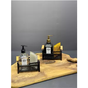 جامایع چوب فلز تکی پانیذ (جا مایع ظرفشویی دستشویی) ضدآب