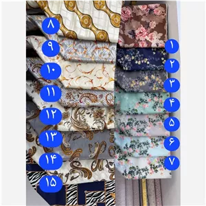 چادر رنگی ابریشم ژاکارد دیجیتال 