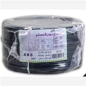 کابل 4 در 6 هادی نور گستر تمام مس (متری)