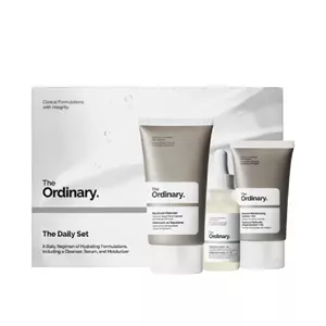 ست مراقبت روزانه پوست اوردینری The Ordinary مدل The Daily Set شامل پاککننده، سرم هیالورونیک اسید و مرطوبکننده