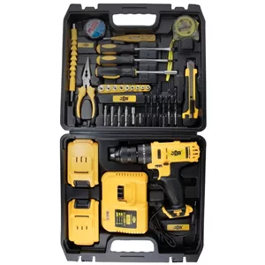 مجموعه 45 عددی دریل پیچ گوشتی شارژی چکشی 10 میلیمتری 288 ولت جاب مدل JB-288 EAMA PRO