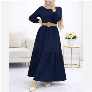 پیراهن ململ طرح آیدا یقه گره ای سایز 38 تا 48