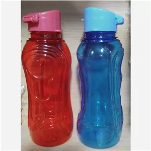 قمقمه شیکر انگشتی بسته 6 عددی، جنس پلاستیک، حجم 500ml، رنگ آبی، زرد، صورتی، ابعاد 6.5×6.5×22cm