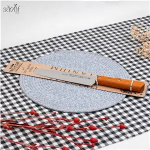 کارد آشپزخانه فولادی دسته چوبی اکبری زنجان (یک عددی)