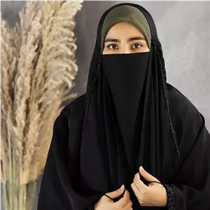 پوشیه و رو بند یک لایه کرپ