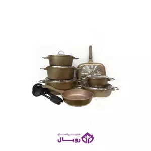 سرویس قابلمه 13 پارچه مونیخ طلایی یونیک کد 7642