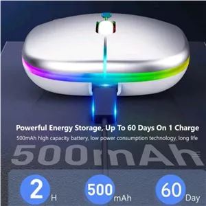 ماوس بیسیم RGB سایلنت با شارژ usb