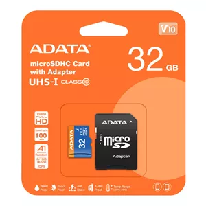 کارت حافظه microSDHC ای دیتا مدل Premier کلاس 10 استاندارد UHS-I U1 سرعت 100MBps ظرفیت 32 گیگابایت به همراه آداپتور SD