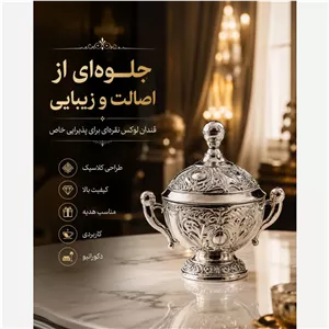 قندان و جاشکری نقره ای پایه دار 190 آسیا
