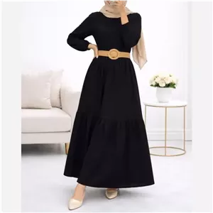 پیراهن ململ طرح آیدا یقه گره ای سایز 38 تا 48