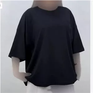 تیشرت مشکی ساده باکسی 