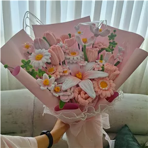 دسته گل مخملی با بال پروانه مدل بزرگ و وی آی پی