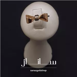 انگشتر مینیمال طرح پاپیون رزگلد 18 عیار ارسال رایگان گالری طلای ساناز