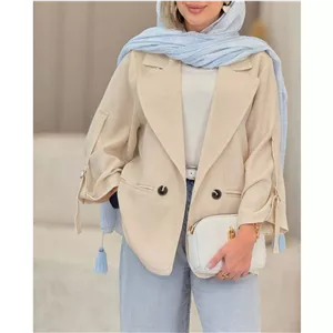 مانتو کتی استین سگک دیبا زنانه 
