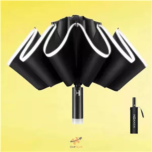چتر محافظ یو پی اف 50+ 99درصد XIXVON دارای نوار ایمنی بازتابنده - اتوماتیک UPF 50+ 99%