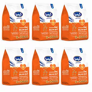 نمک کم سدیم خوراکی حاوی پتاسیم و زینک - 500 گرم مجموعه 6 عددی